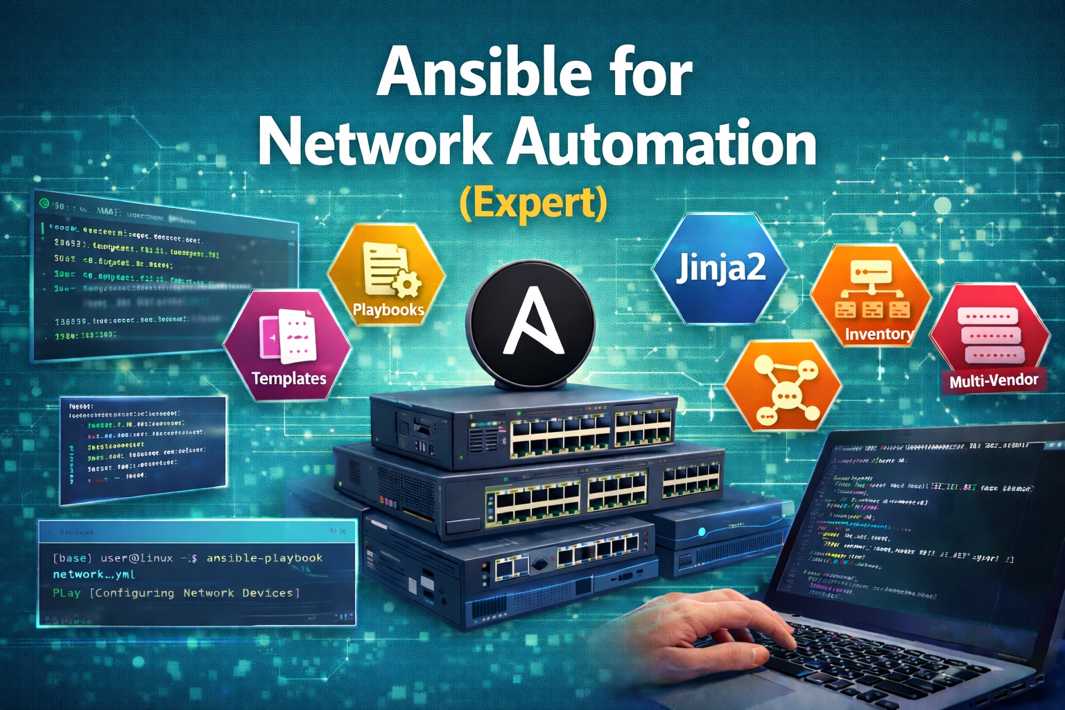 Ansible for network automation expert course focused on scalable, production-ready automation