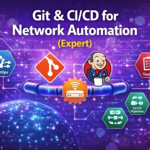 Git and CI/CD for network automation expert course focused on production pipelines and change control