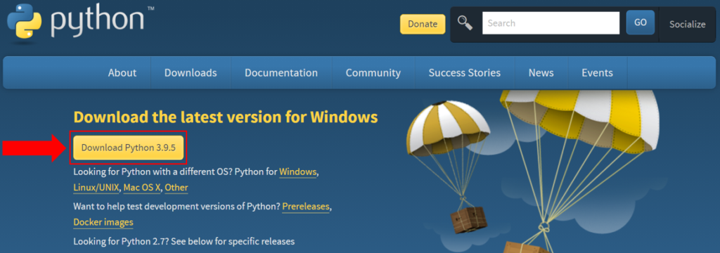 Download Standard Python Distribution