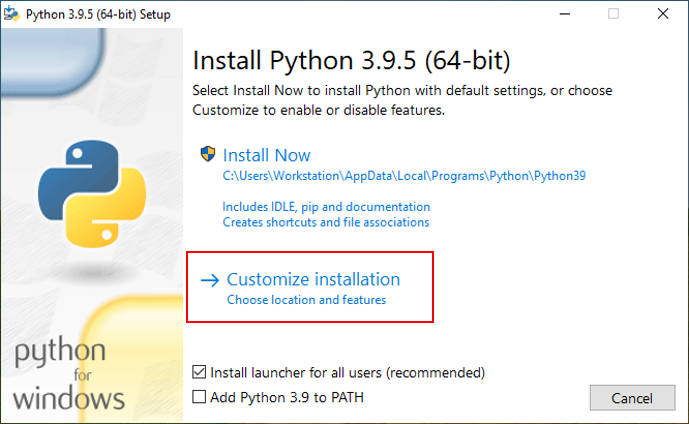 Python Customized Installation