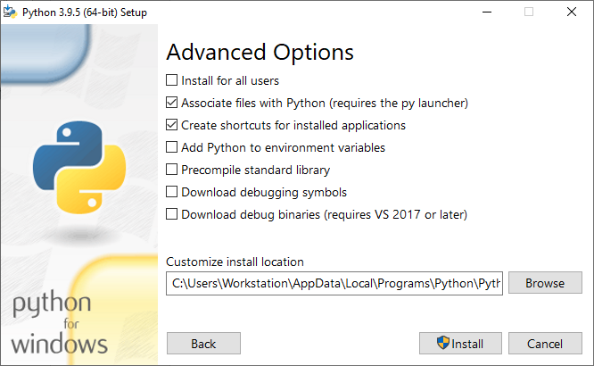 Python Advanced Options