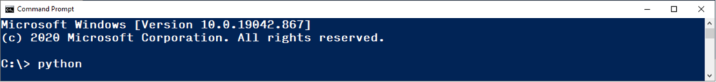 Python Shell Inside Command Prompt