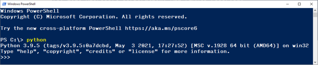 Python Shell Inside PowerShell