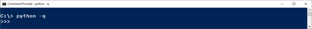 Python Shell Without Welcome Message