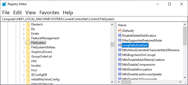 Windows 260 Character Limitation